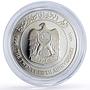 UAE 50 dirhams 25th National Day Falcon History Politics proof silver coin 1996