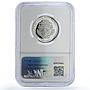 Costa Rica 5 colones New Carthage Coronado 1000 in Oval PF69 NGC Ag coin 1970