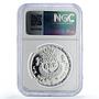 Egypt 5 pounds King Khonsu Ancient Treasures History PF69 NGC silver coin 1993