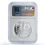 Egypt 5 pounds Tutankhamun Mask Ancient Treasures PF68 NGC silver coin 1999