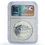 Libya Colonel Muammar Gaddafi History Politics X#4 UNC NGC silver medal 1979