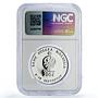 Malaysia 10 ringgit 21th Sukan Sea Games Sports PF69 NGC silver coin 2001