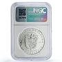 Panama 5 balboas Richthofen Red Baron Planes Aviation PF68 NGC silver coin 1988