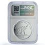 Palau 5 dollars German East Africa Elephant History PF69 NGC silver coin 1999