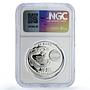 Thailand 50 baht Dragon Year Auspicious Millennium PF69 NGC silver coin 2000