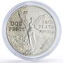 Mexico 2 pesos Independence Centennial Libertad KM-462 silver coin 1921