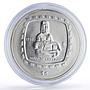 Mexico 5 pesos Senor De Las Limas Precolombina Olmec silver coin 1998