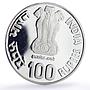 India 100 rupees UNICEF Save the Children Child Year proof silver coin 1981