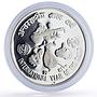 India 100 rupees UNICEF Save the Children Child Year proof silver coin 1981