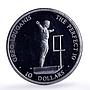 Marshall Islands 10 dollars Louganis Perfect 10 Diving Sports silver coin 1988