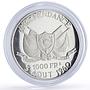 Niger 1000 francs Independence Hamani History Politics proof silver coin 1960