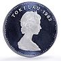 Tokelau 1 tala Man and Child Fishing Boat Ship KM-5a proof silver coin 1982