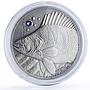 Andorra 10 diners Perch Fish Wildlife Conservation Fauna Matte silver coin 2014
