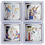 Armenia 1000 dram x 4 Set Miniatures History Religion Art silver coins 2010