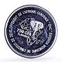 Cameroon 750 francs 1/2 Africa Pygmy Peoples Pygmies Elephant silver coin 2005