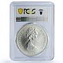 Turks and Caicos 20 crowns Queen Victoria Matte MS70 PCGS silver coin 1976