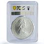 Turks and Caicos 20 crowns Queen Victoria Matte MS70 PCGS silver coin 1976