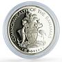 Bahamas 10 dollars Caribbean Development Bank History proof silver coin 1995