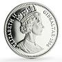 Gibraltar 1 royal Bulldog Dog Homes Pets Animals proof silver coin 1996