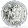 Uruguay 1000 pesos Jose D Elia PIT CNT Congress Politics proof silver coin 2016