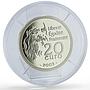 France 20 euro Mona Lisa Da Vinci Painters Art 5 oz proof silver coin 2003