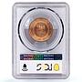 Brazil 20 reis Republic Coinage Vintem KM-490 MS64 PCGS bronze coin 1906