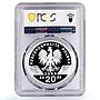 Poland 20 zlotych Jaszczurka Lizards Animals Fauna PR70 PCGS silver coin 2009