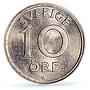 Sweden 10 ore King Gustaf V Coinage KM-795 MS65 PCGS NiBrass coin 1920