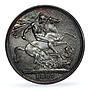 Great Britain 1 crown Queen Victoria St George KM-765 AU PCGS silver coin 1887
