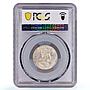 Great Britain 1 shilling King George V Coinage KM-816 MS62 PCGS silver coin 1916
