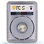 Denmark 25 ore King Christian IX Coinage KM-796 MS64 PCGS silver coin 1874