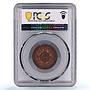 Spain Catalonia 5 centimos Catalanist Union St George UNC PCGS copper coin 1900