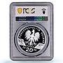 Poland 20 zlotych Puchacz Eagle Owl Birds Fauna PR70 PCGS silver coin 2005