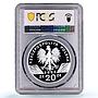 Poland 20 zlotych Sokol Falcon Animals Birds Fauna PR68 PCGS silver coin 2008
