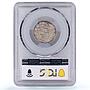 Bulgaria 1 lev King Ferdinand I Coinage KM-13 AU55 PCGS silver coin 1891