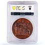 France Napoleon Ourcq Canal History Bramsen-868 SP63 PCGS bronze medal 1809