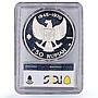 Indonesia 750 rupiah Garuda Bird Independence KM-26 PR64 PCGS silver coin 1970