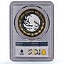 Mexico 100 pesos Don Quijote Cervantes Literature PL69 PCGS bimetal coin 2005