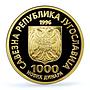 Yugoslavia 1000 dinara Nikola Tesla History Science PR70 PCGS gold coin 1996