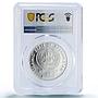 Afghanistan 500 afghanis Snow Leopard Wildlife Fauna PR68 PCGS silver coin 2000
