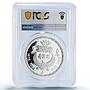 Egypt 5 pounds King Taharqa Ancient Treasures History PR69 PCGS silver coin 1994