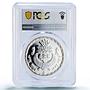 Egypt 5 pounds Sobek Crocodile God Ancient Treasures PR69 PCGS silver coin 1994
