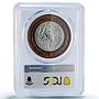 Mexico 50 pesos Ninos Nine Heroes Revolution History MS65 PCGS bimetal coin 1993