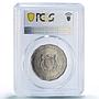 Malaysia 1 ringgit Third Plan Tun Abdul Razak Industry MS66 PCGS CuNi coin 1976