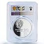 Belarus 20 roubles Hurdlers Olympics Sports PR69 PCGS silver coin 1998
