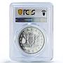 China Macau 100 patacas Rooster Year Lunar Calendar PR66 PCGS silver coin 1981
