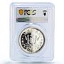 China Macau 100 patacas Goat Year Lunar Calendar PR69 PCGS silver coin 1991