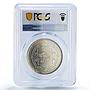 Nepal 2500 rupees Guru Nanak Birth Sikhism Religion MS65 PCGS silver coin 2019