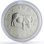 China Macau 100 patacas Ox Bull Year Lunar Calendar proof silver coin 1985