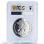 Gibraltar 2 crowns Naruhito Wedding Peacock Bird PR69 PCGS 2 oz silver coin 1993